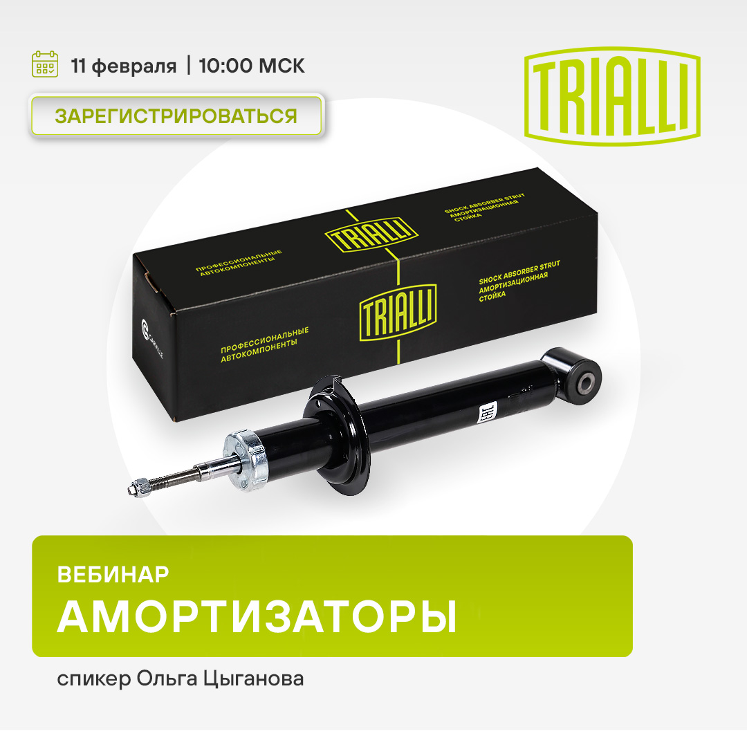 Вебинар 11 февраля 10:00 (МСК) - TRIALLI - Амортизаторы 